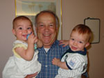 Opa with Fiona and Gavin, August 2007