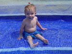 Gavin in the pool