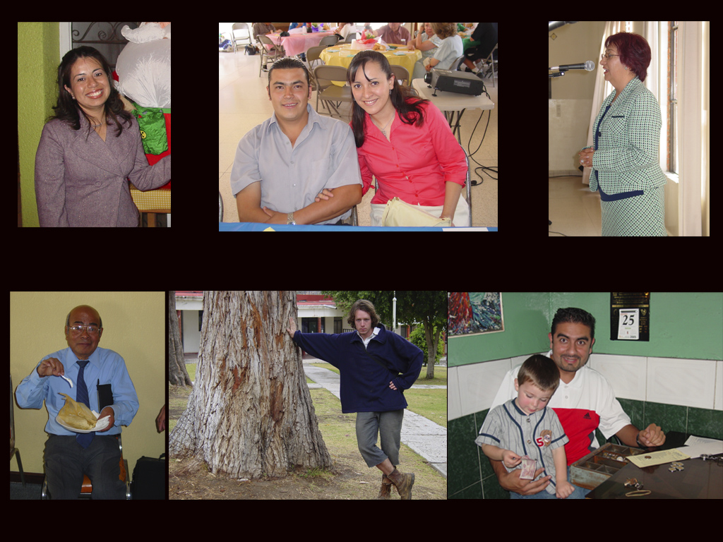 Some church leaders (clockwise from upper left: Liz, Emmanuel & Mariel, Silvia, Hiram, Leandro, Dr. Pedro)
