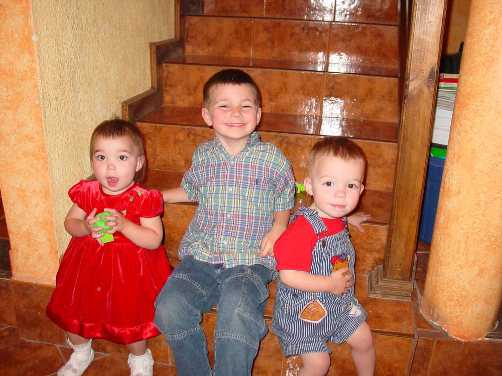 Fiona, Drew, Gavin on Easter Sunday