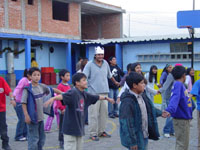 Salvador playing with kids