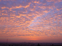 Pink sunrise over Puebla