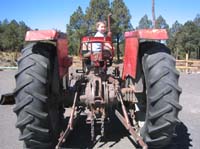 Drew on Tractor 7.5 km from Popo's Crater