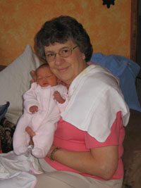 Grandma Glessner loves to hold Fiona (and Gavin, too!)