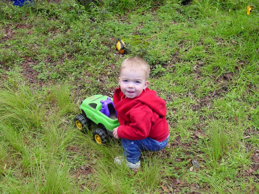 Gavin with a truck