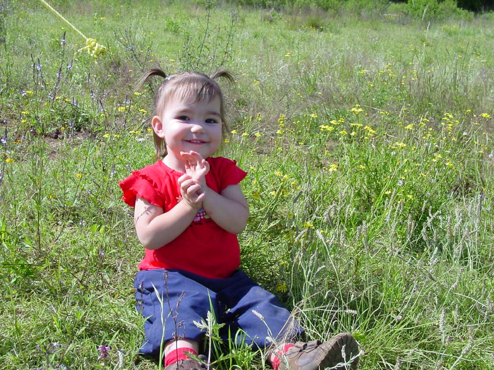 Fiona in the flowers