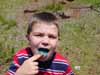 Drew's blue  tongue