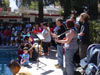 Poolside crowd at baptism