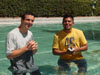 Tim and Chris in the water