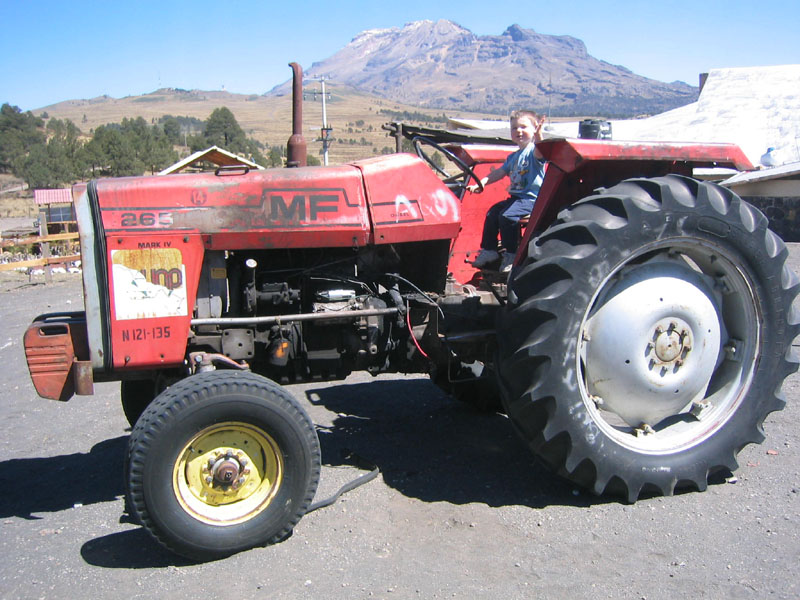 Drew on Tractor, Izta Behind