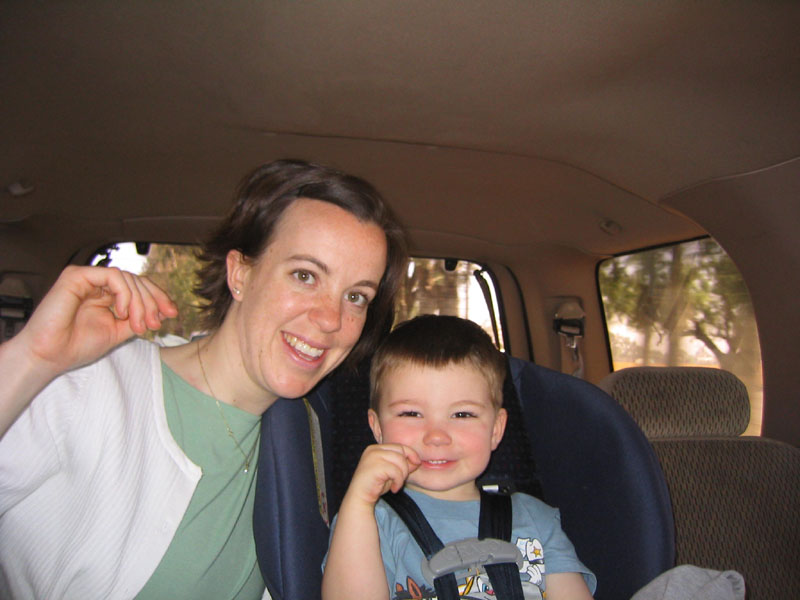 With Drew In Car