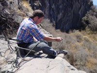 Leandro belaying